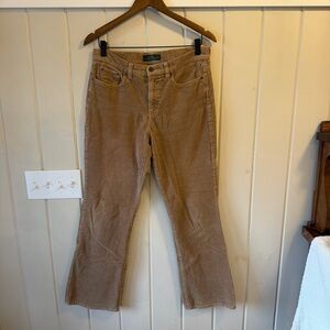 Women’s Lauren Ralph Lauren Tan Corduroy Boot Cut Pants, Size 10